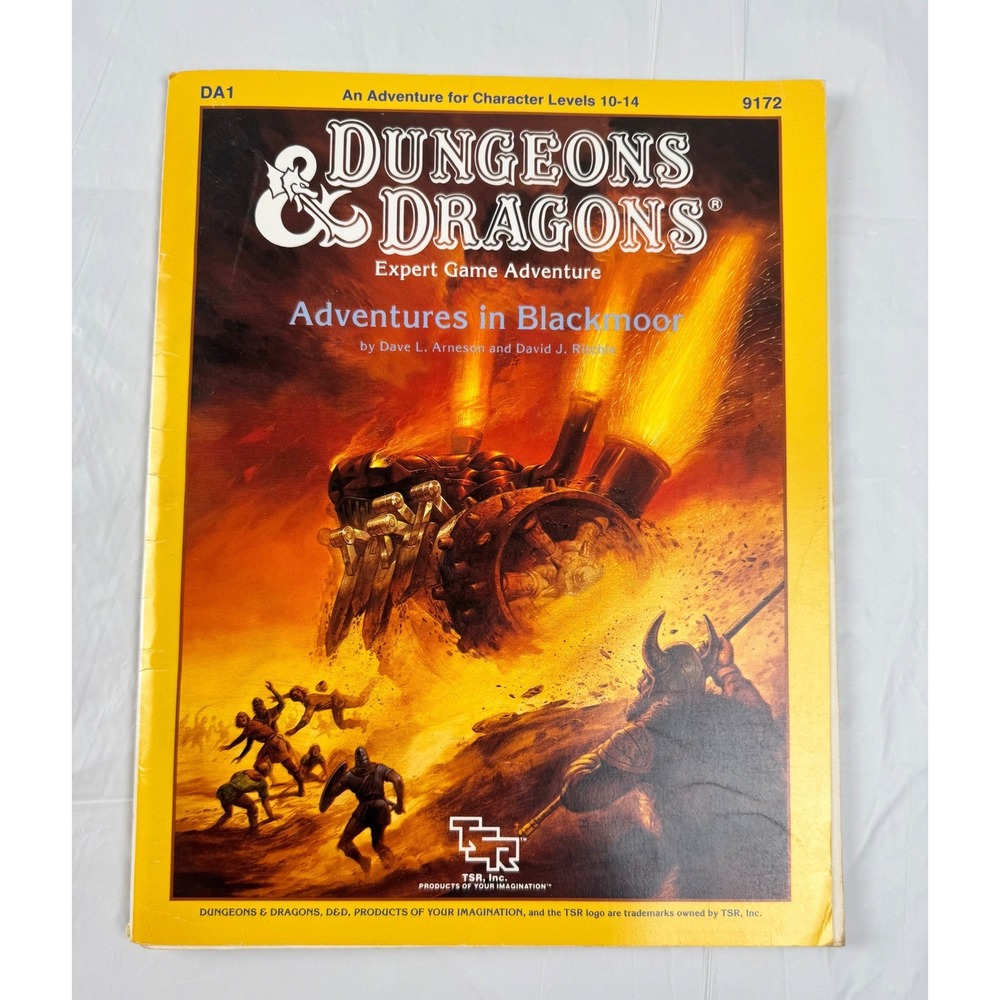 Vintage 1986 D&D Adventures in Blackmoor DA1 Expert Game Module TSR 9172